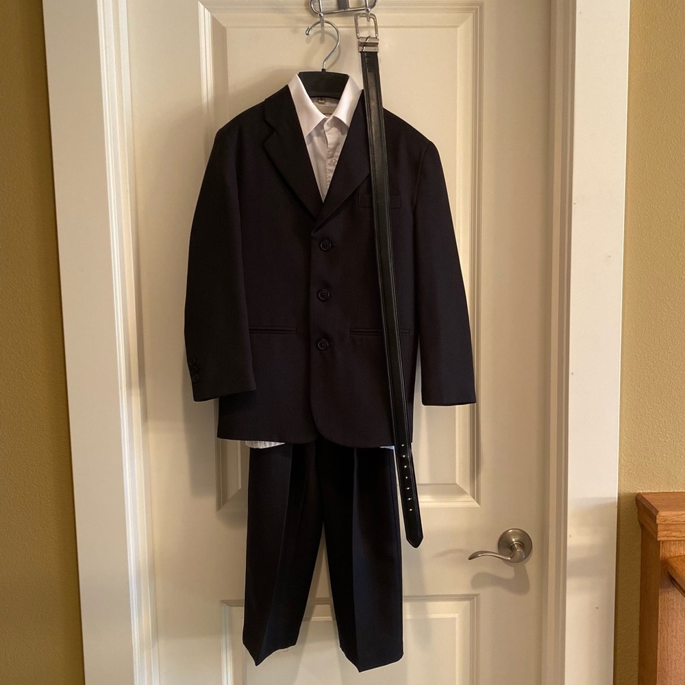 4 Piece Boys Dockers Black Suit Set